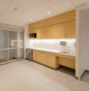 Admin furnishings at Catholic Health’s St. Charles Hospital’s Emergency Department modular expansion